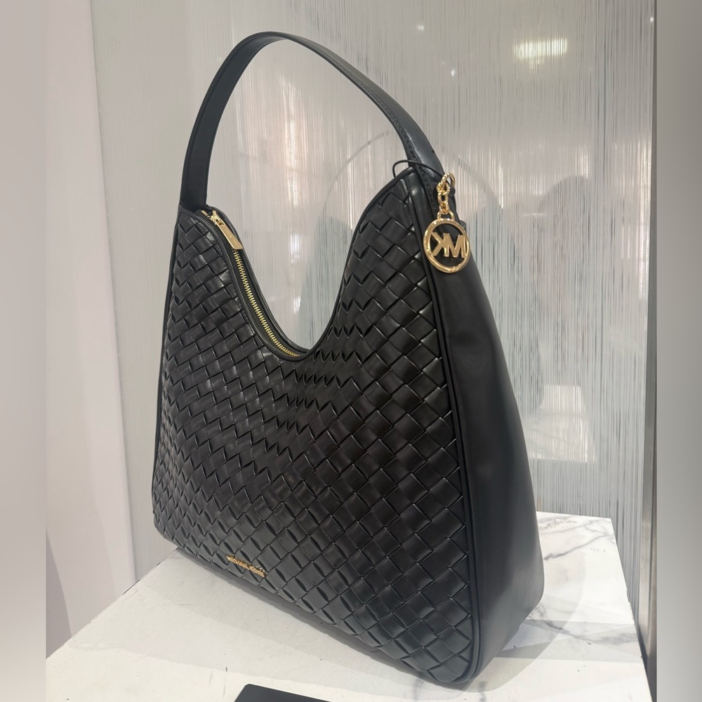 NWT MICHAEL KORS Nayla Medium Hobo Woven Shoulder Bag - Picture 3 of 11